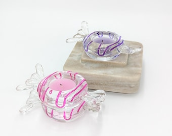 Glass Candy Dish Tea Light Holders