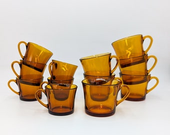 Vintage Duralex Mug & Espresso Cup Sets, Made in France