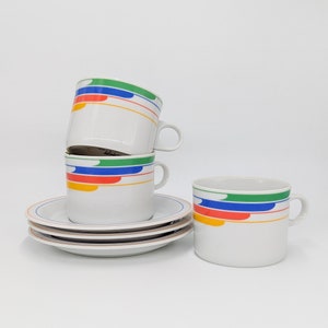 Vintage 1980s Studio Nova HiFi 3 Piece Mug & Saucers Set