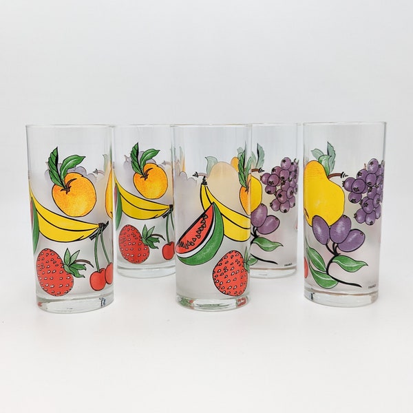 Fruit Juice Glasses Etsy