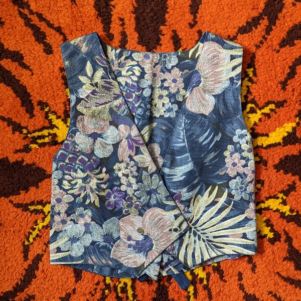 Twill Vest Aster Floral