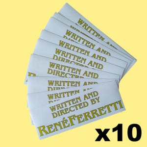 GEREGISSEERD DOOR RENE FERRETTI sticker transparante pvc-lijm voor raamglasspiegel 10 stuks quentin tarantino pulp fiction-stijl