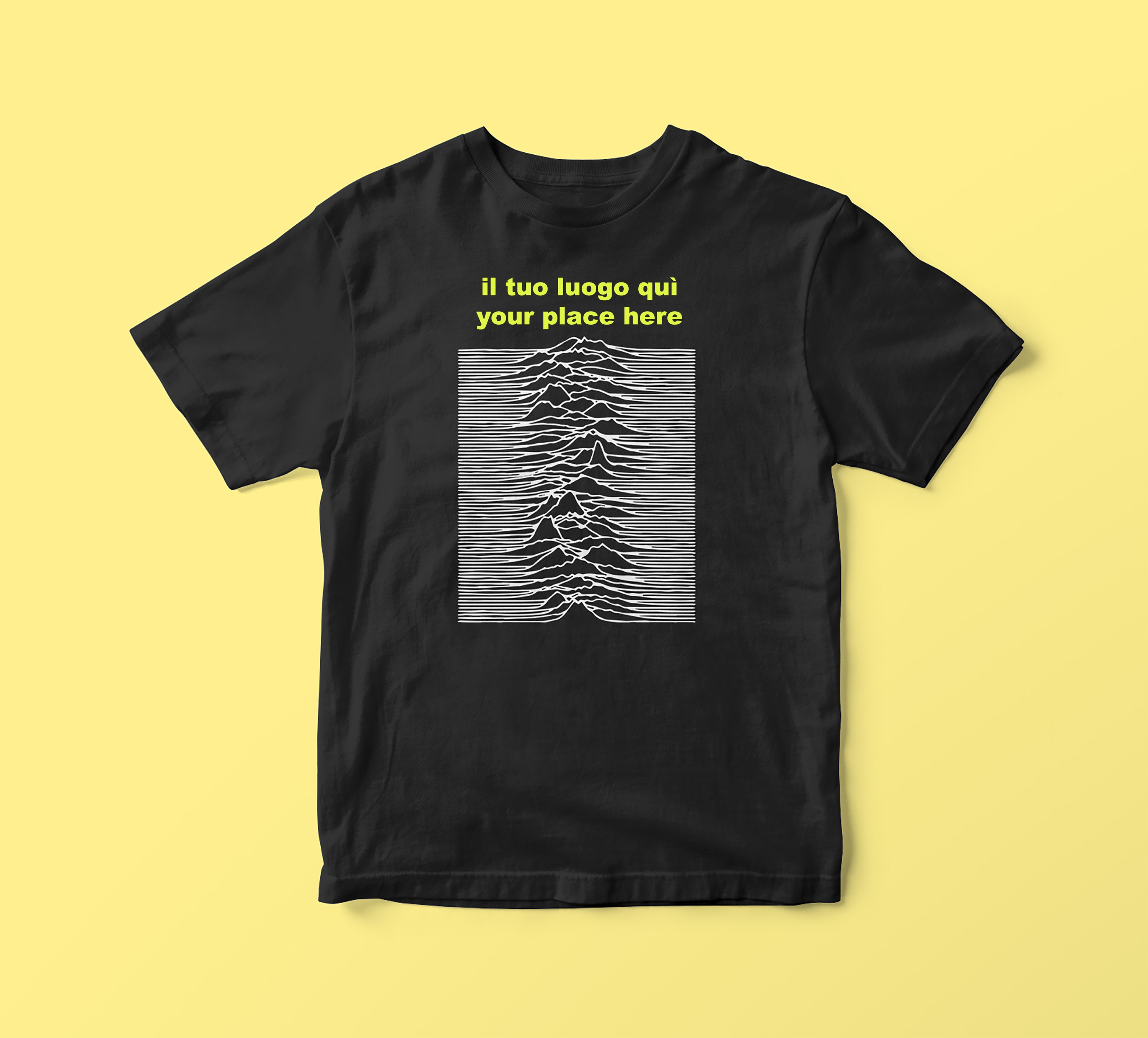 VERGHERETO - UNKNOWN PLEASURES fake joy division t-shirt with the 