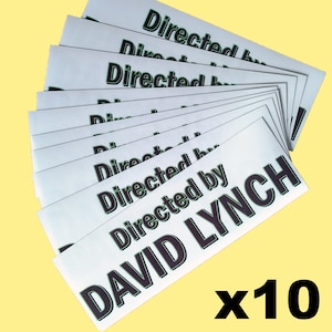 DIRECTED by DAVID LYNCH sticker adesivo pvc trasparente per finestra vetro specchio 10 pezzi twin peaks style