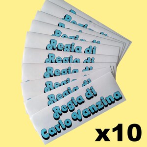 REGIA di CARLO VANZINA sticker adesivo pvc trasparente per finestra vetro specchio 10 pezzi vacanze di natale cinpanettone style