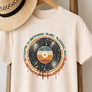 Vintage Vinyl Record Shirt, Retro Music Lover Tee, Record Collector Gift