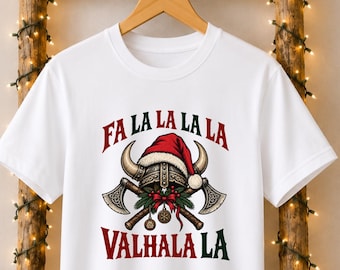 Viking Christmas T-Shirt, Funny Valhalla Shirt, Norse Mythology Gift, Festive Viking Tee