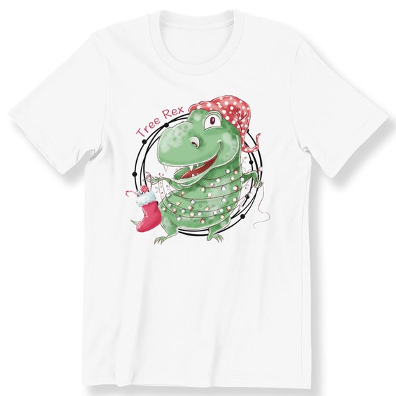 Tree Rex Christmas Gift Tee For Men Women Kids Adult Tee Gift For Christmas Cute Dinosaur Premium Tee