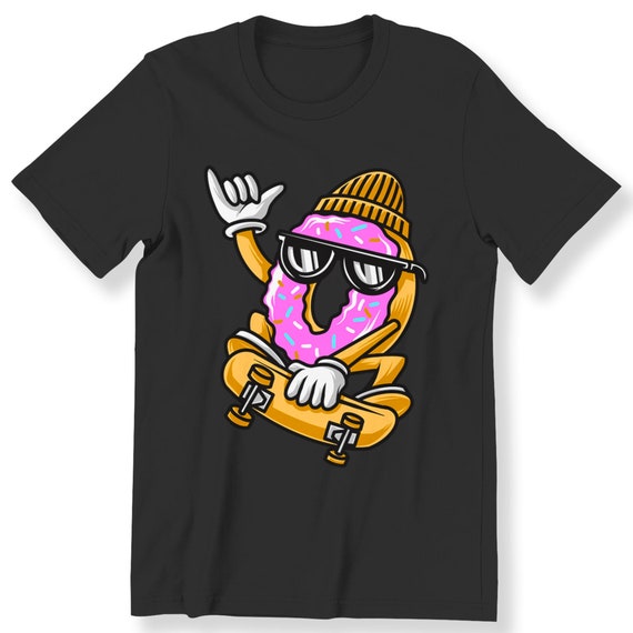 Donut Skateboarding For Men Women Kids T-shirt Donut Skating T-shirt