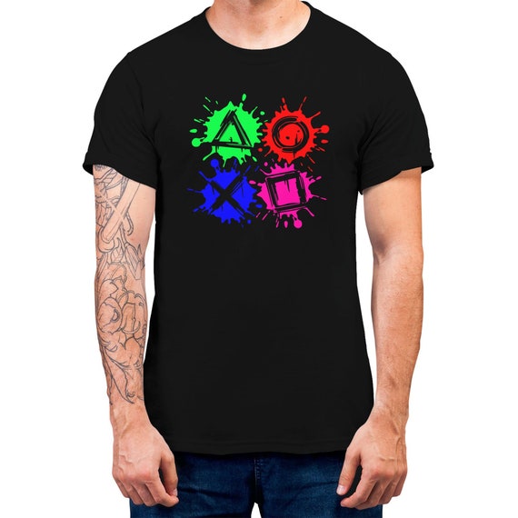 Gaming Gamer Playstation Buttons Men's T-shirt Playstation Gamers Tee