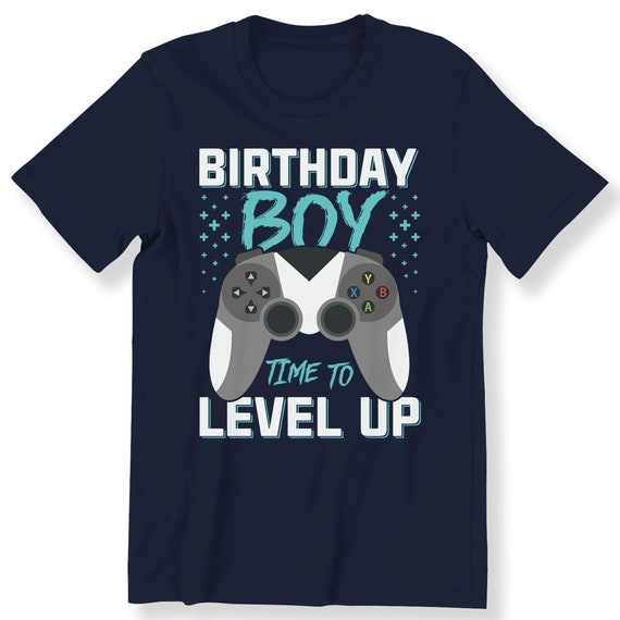 Birthday Boy Time to Level Up Video Game Kids Boys T-shirt Birthday Boy Perfect Gift For Little Gamers Top