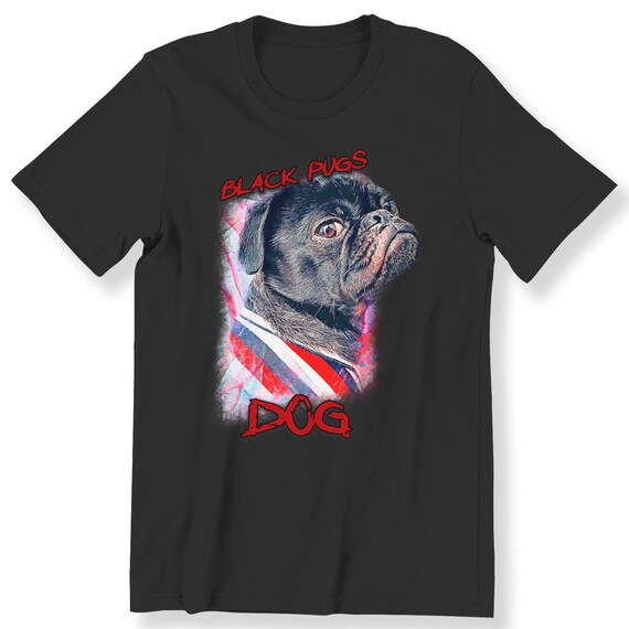 Black Pugs Dog For Men's Women's T-shirt Adorable Gift T-shirt For Dog Lovers