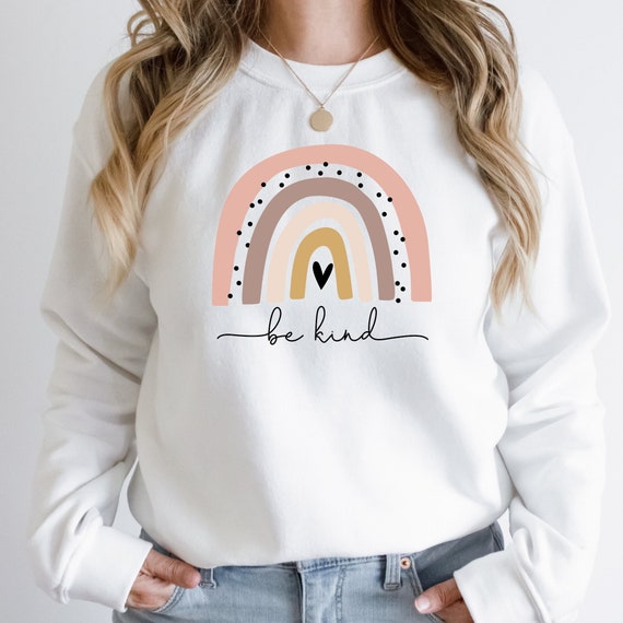 Be Kind Rainbow Unisex Sweatshirt Be Kind Rainbow Gift Sweatshirt Be Kind Jumper