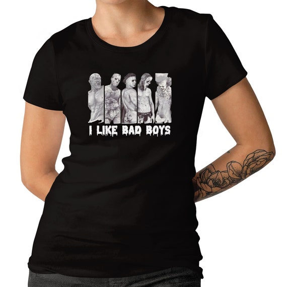 I Like Bad Boys Halloween Funny Shirt For Ladies Men's Size Available Halloween Villains T-shirt Halloween Gift Shirt