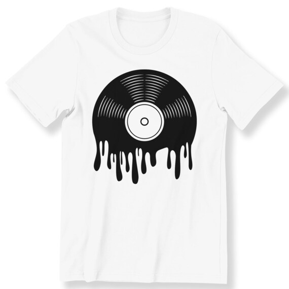 Dripping Vinyl Record For Men And Women T-shirt Vintage Record Vinyl Gift T-shirt Music Lovers Vinyl Record Plus Size Available S-5XL