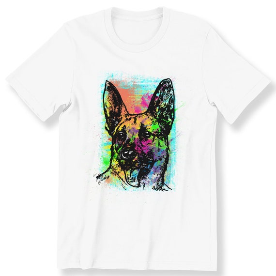 Shepherd Dog For Men And Women T-shirt Dog Lovers Gift Top Graphic Tee Rainbow Shepherd Lovers Premium Top Plus Size Available