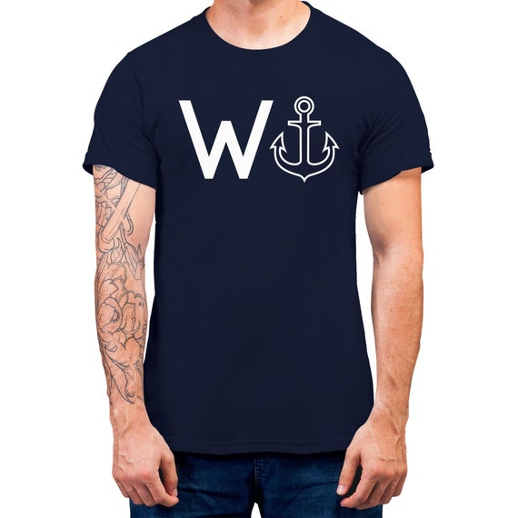 Funny T-shirt For Men W Anchor W*****r Joke Gift Rude Funny T-shirt 100% Cotton