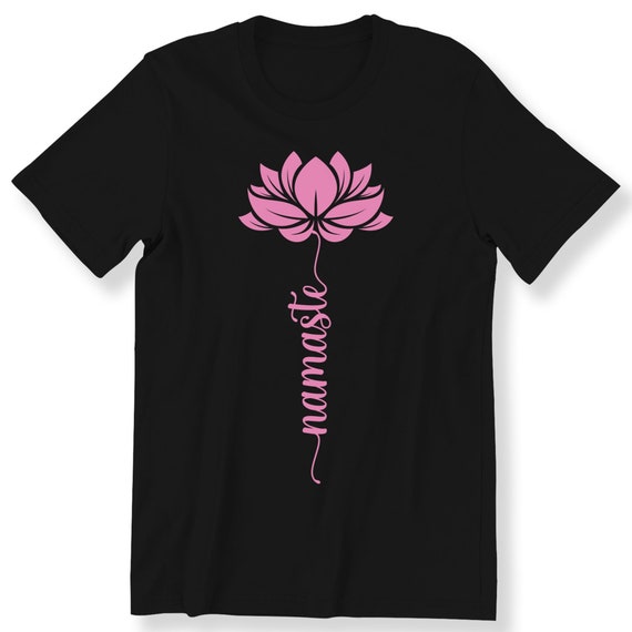 Lotus Namaste Yoga For Men And Women T-shirt Yoga Lovers T-shirt Namaste Lotus Flower T-shirt Graphic Tee Gift T-shirt  S-5XL