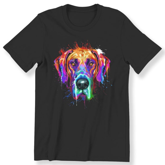 Great Dane Splash Art Men's Ladies T-shirt Dog Lover Gift T-shirt