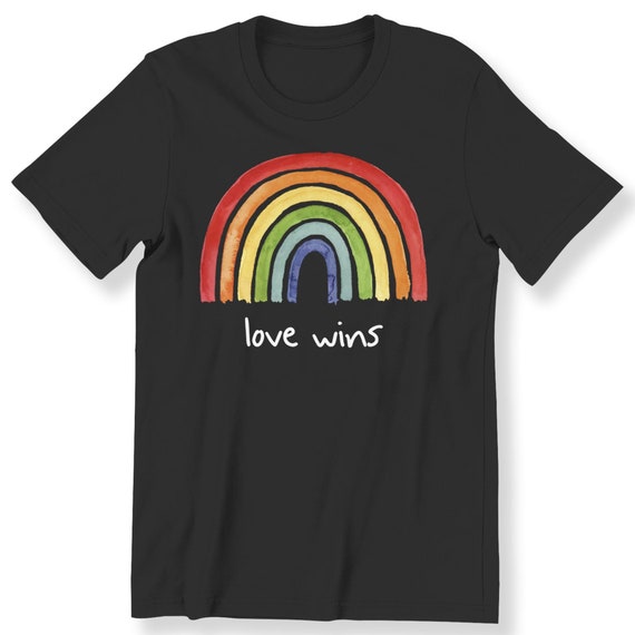 Love Wins For Men Women And Kids T-shirt Rainbow LGBT Love Wins T-shirt