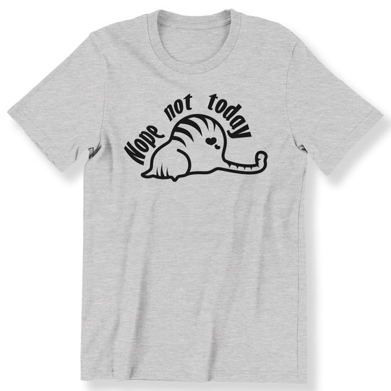 Nope Not Today Funny Cute Cat Men's Ladies Kids T-shirt Cat Lovers Lazy T-shirt