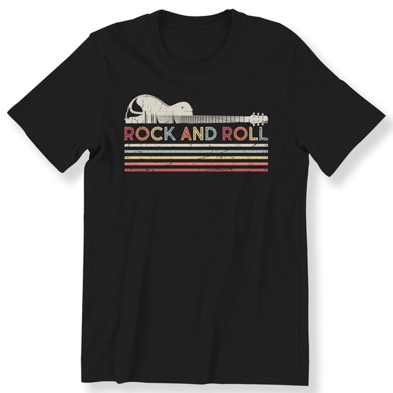 Music T-shirt Rock and Roll Retro GraphicFor Men And Women Gift T-shirt Vintage Guitar T-shirt Music Lover Gift Tee