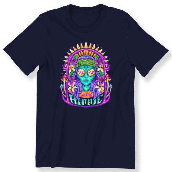 Bohemian Hippie Alien Flower Shirt For Men And Women T-shirt Hippie Gift T-shirt Bohemian Child T-shirt Alien Lovers Gift T-shirt