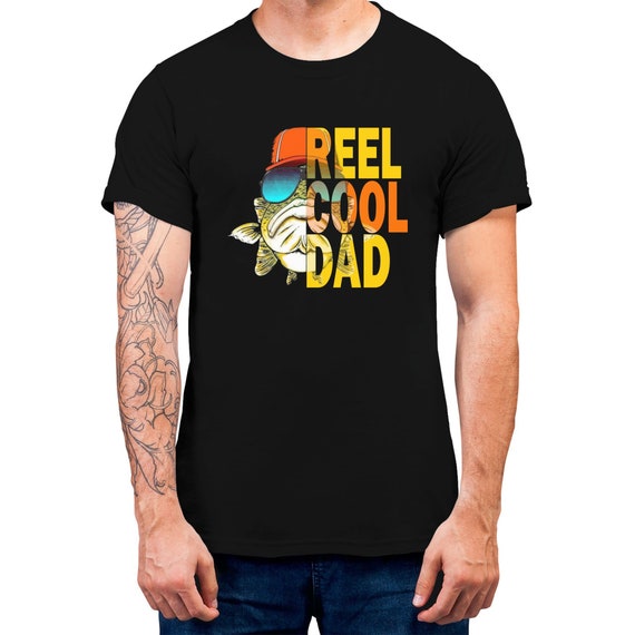 Reel Cool Dad T-shirt Father's Day Gift Top Fishing Father's Day Gift Top Cool Fish With Sunglasses Plus Size Available S-5XL