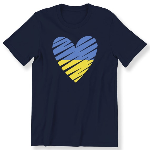 Ukraine Heart Top For Men And Women Ukraine Support T-shirt Graphic Tee Love Peace Stand With Ukraine T-shirt Plus Size Available