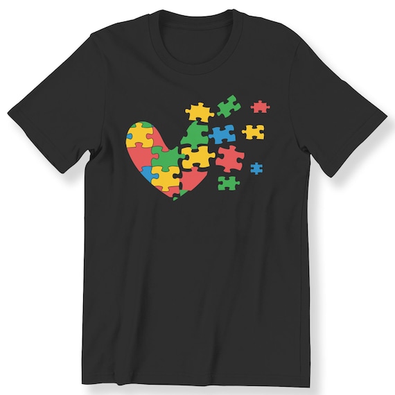 Autism Awareness For Men Women Kids T-shirt Graphic Tee Autism Love Puzzle Autism Awareness Adorable Gift Tip Plus Size Available