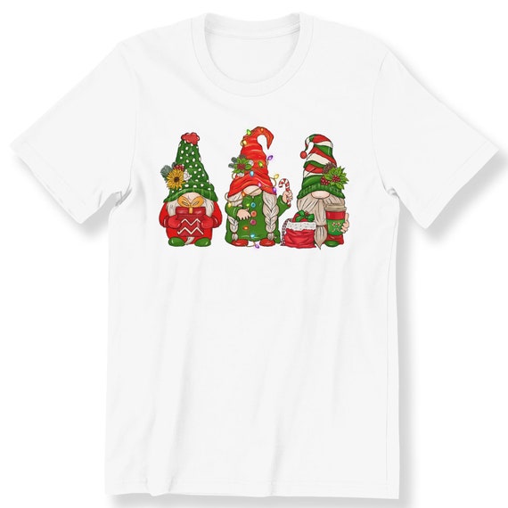 Christmas Festive Gnomes For Men Women And Kids Adult T-shirt Gnome Lovers Gift Top Gnomes Merry Christmas Shirt Christmas Gift Top