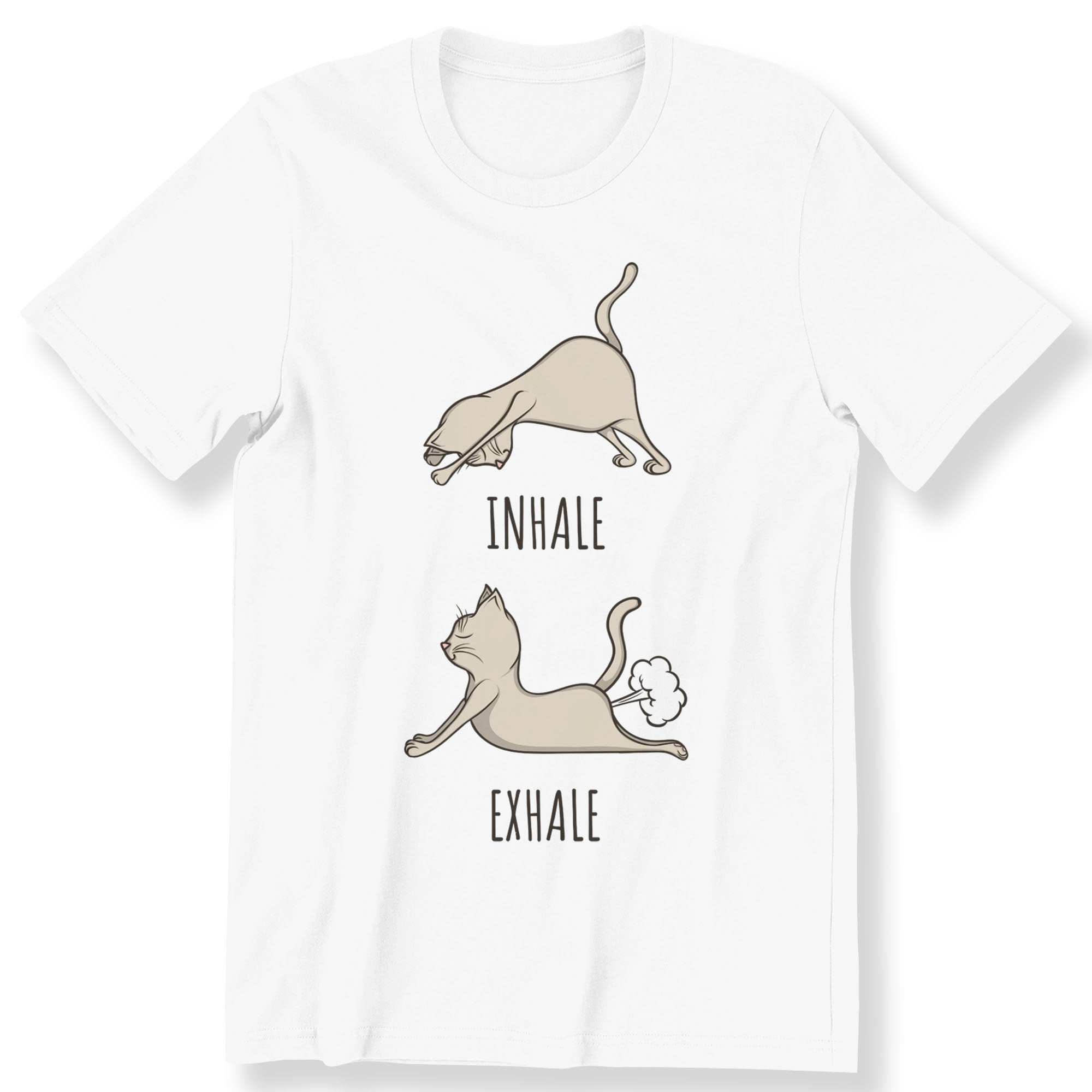 Inhale Exhale Cat Cat Mens T-Shirts Funny Cute Pet Womens Mens Tee
