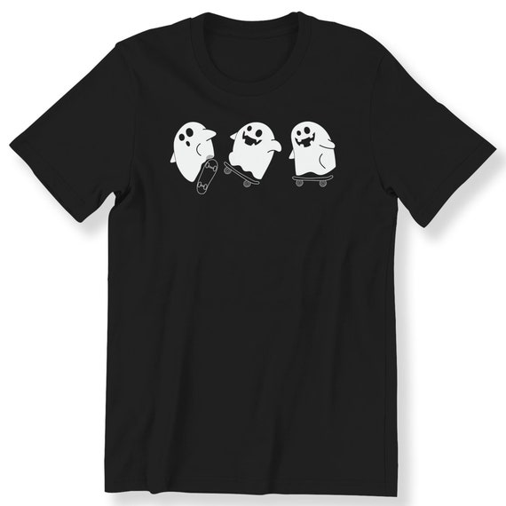 Skatebording Ghosts Halloween Mens Ladies Kids Adult T-shirt Ghost Funny Tee Funny Gift Shirt For Ghost Lovers