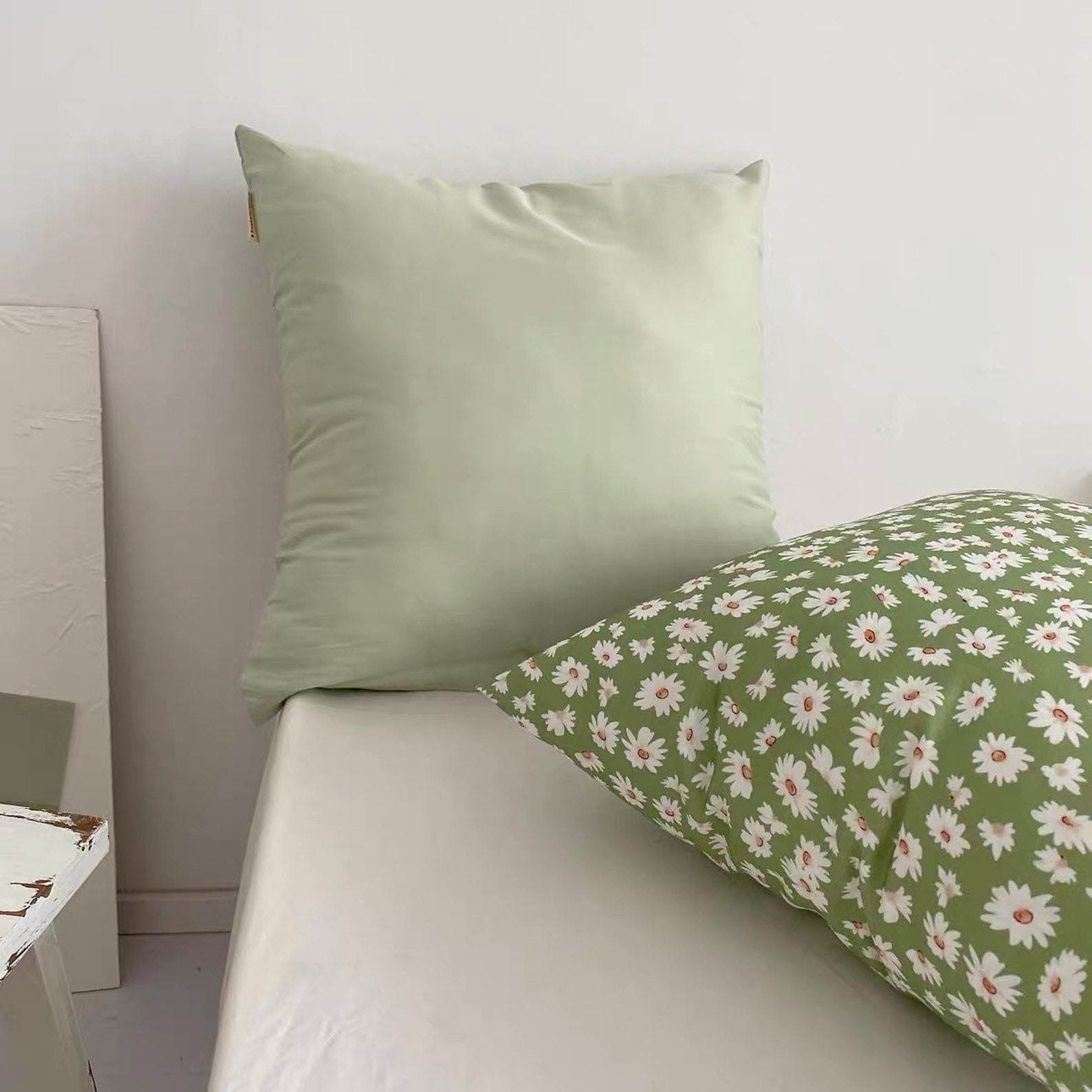 Mint green pillow / cushion cover 100 cotton Etsy