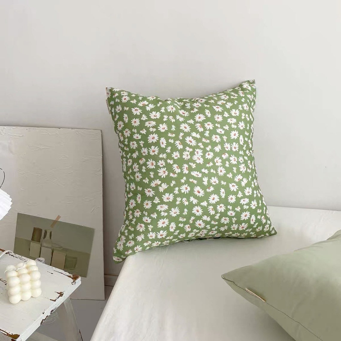 Mint green pillow / cushion cover 100 cotton Etsy