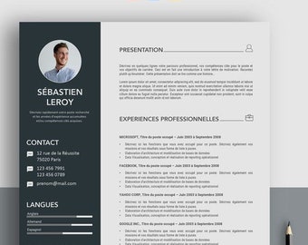 Simple resume template: beautiful cv templates for Word & Powerpoint with photo