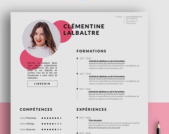 Modelos Curriculum Vitae Etsy