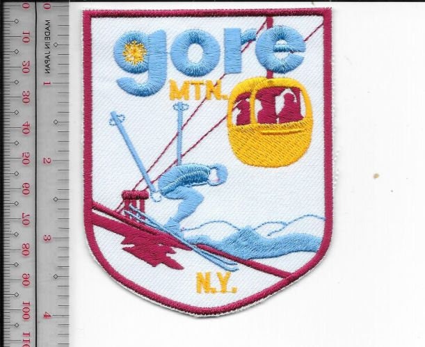 1970'S GORE MOUNTAIN NORTH CREEK NEW YORK 3.75" SKIING VINTAGE SOUVENIR PATCH 
