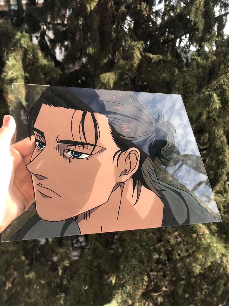 Eren Yeager Glass Painting Attack on Titan Glass Painting | Etsy India