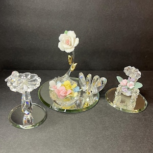 Vintage Swarovski and Glass Miniature Collectible Figurines