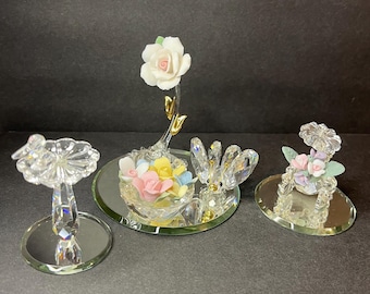 Vintage Swarovski and Glass Miniature Collectible Figurines