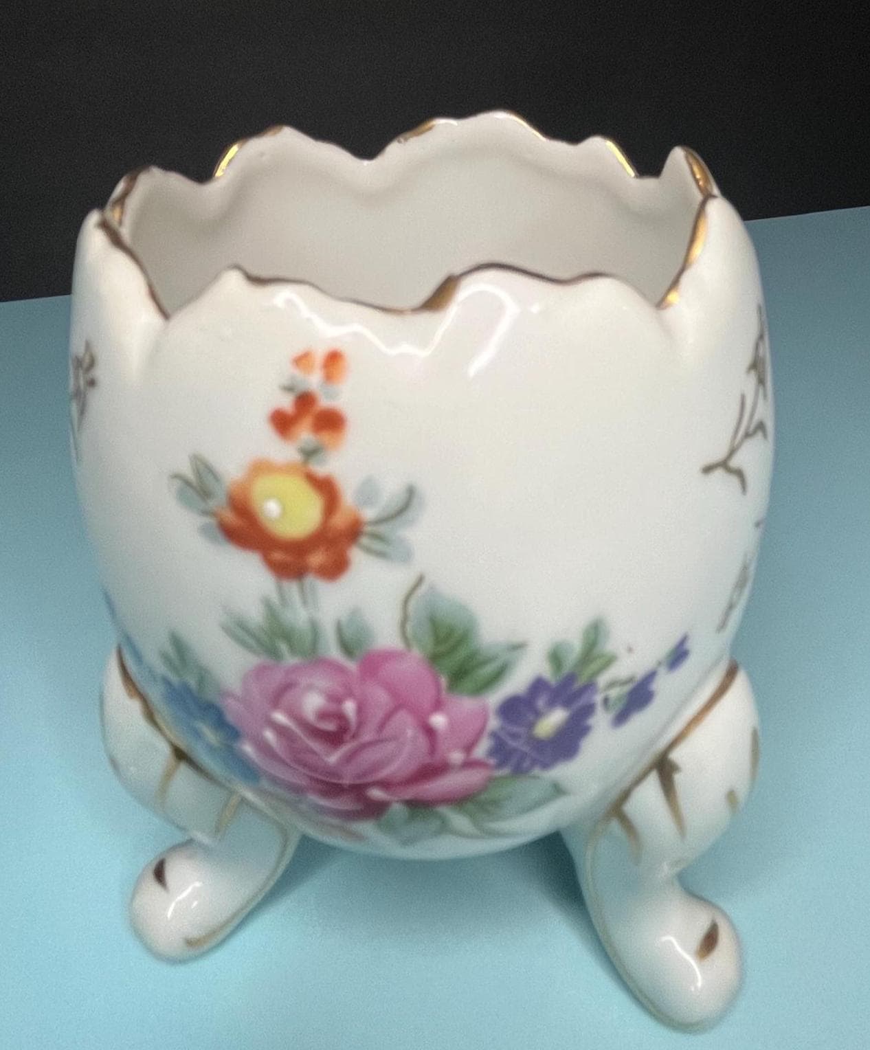 ナプコ　すずらん　卵の殻のカップポーセリンハンド　ピンク　ヴィンテージ　陶器 ナプコ すずらん 卵の殻のカップポーセリンハンド ピンク