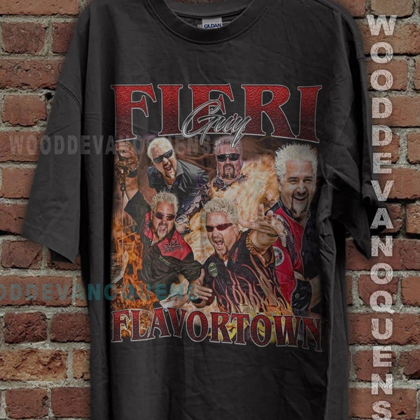 Guy Fieri Shirt, Flavortown 90'S Sweatshirt, 90S Pop Culture Novelty Cooking Hoodie, Welcome To Flavortown Vintage Tee,