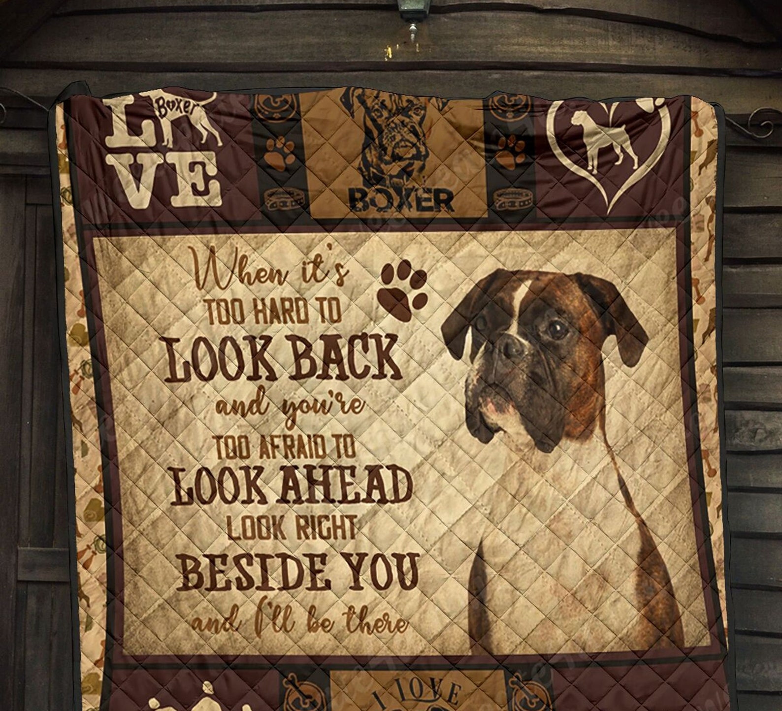 Boxer Dog Blanket Look Right Beside You And I'll Be Etsy