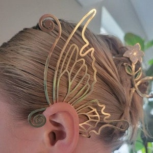 Gold Butterfly Adjustable Ear Climber Cuff | Ear Cuff No Piercing | Butterly Earrings | Ear Cuff Gift Set | Gold Ear Cuff | Gifts for Her