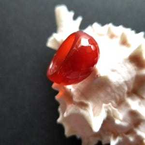 Dome Carved Stone  Carnelian Agate, Agate  Ring  For Her Group 1