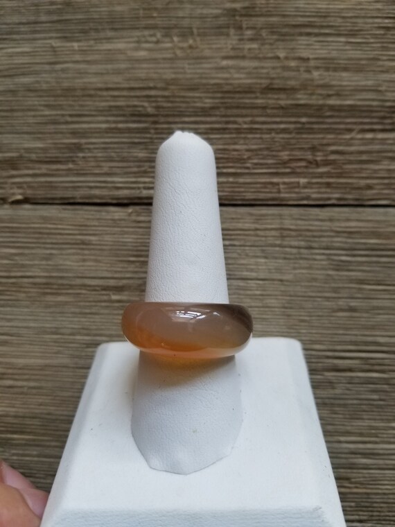 Dome  Buffer Top  Agate Ring Statement Size 9 Rin… - image 8