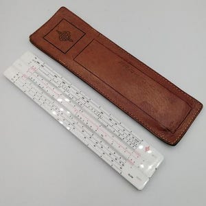 Germany Small Logarithmic Ruler mini , Original Slide Rule, Vintage Calculator, Slide Ruler Original Box,Mathematics Ruler,Made in Germany 4