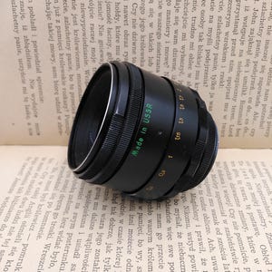 Vintage fotoobjektiv, Helios 44-2, sovjetiskt fotoobjektiv, Zenit, Tillverkad i Sovjetunionen, Helios, Sony, Canon, Nikon, Pentax, Fujifilm, Olympus, Samsung