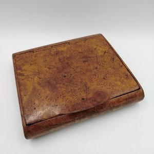 Scatola di legno di betulla della Carelia, legno di betulla della Carelia, fatto a mano in legno, scatola di legno rustica, tappo in acero, legno esotico, portasigarette in legno, scatola di tabacco 4